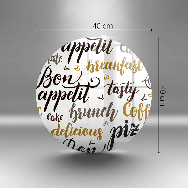Üveg vágódeszka Bon appetit feliratok