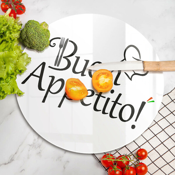 Üveg vágódeszka Buon Appetito!
