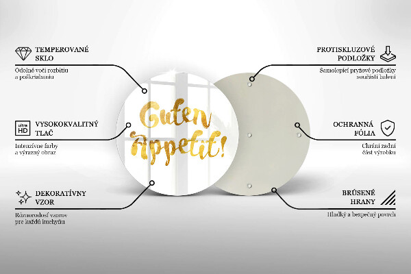 Üveg vágódeszka Guten Appetit!