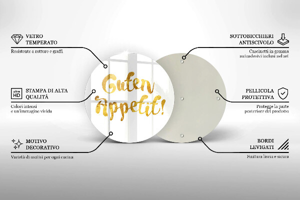 Üveg vágódeszka Guten Appetit!