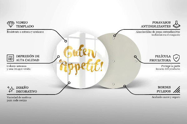 Üveg vágódeszka Guten Appetit!