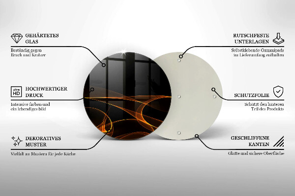 Üveg vágódeszka Absztrakt vonalak