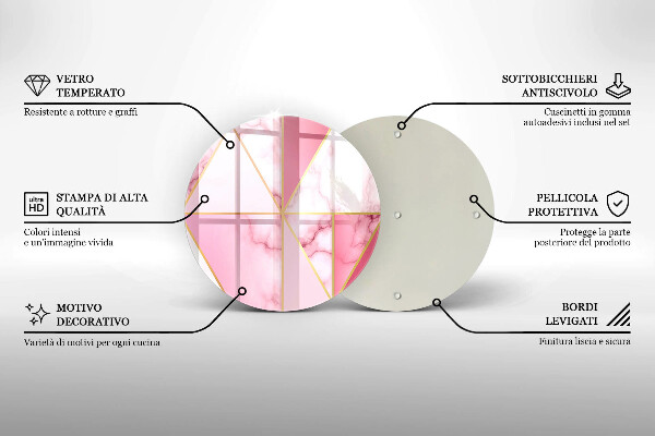 Üveg vágódeszka Geometrikus márvány