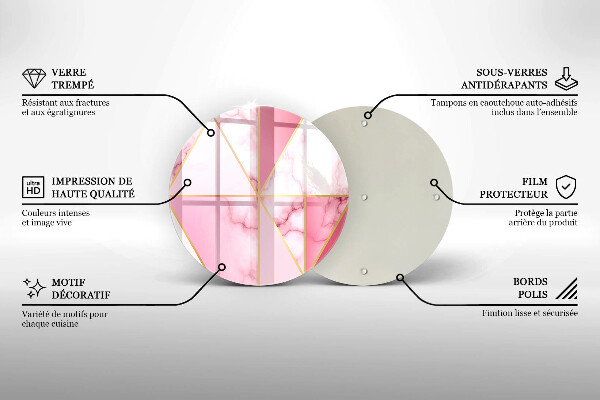 Üveg vágódeszka Geometrikus márvány