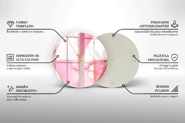 Üveg vágódeszka Geometrikus márvány