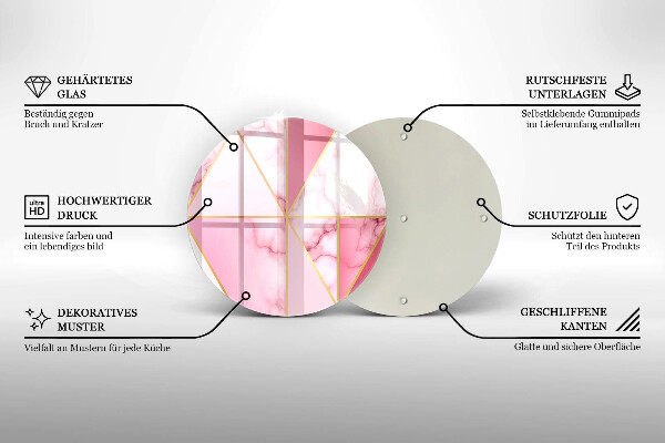 Üveg vágódeszka Geometrikus márvány
