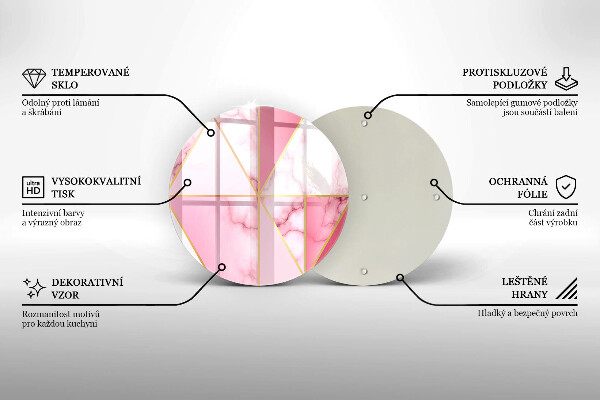 Üveg vágódeszka Geometrikus márvány