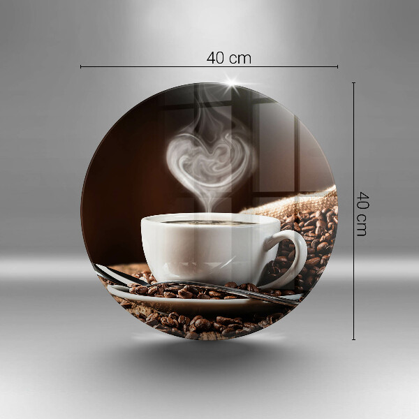 Üveg vágódeszka Kávé és egy csésze