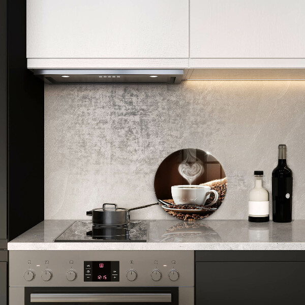 Üveg vágódeszka Kávé és egy csésze