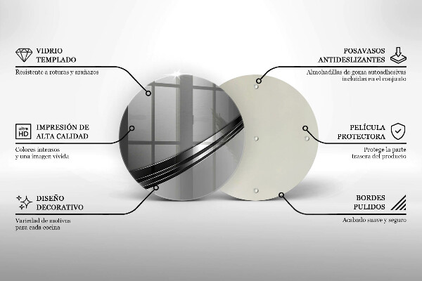 Üveg vágódeszka Fém absztrakció