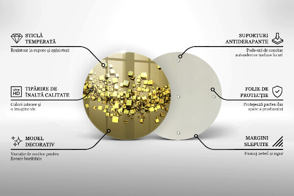 Üveg vágódeszka Absztrakt 3D geometria