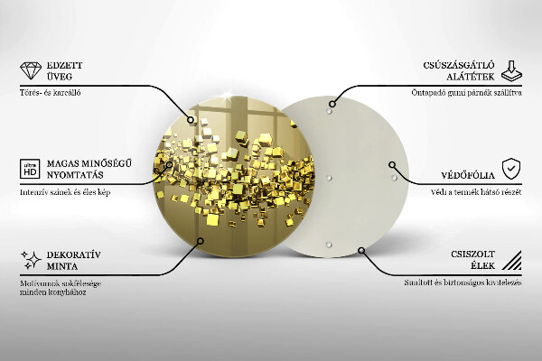 Üveg vágódeszka Absztrakt 3D geometria