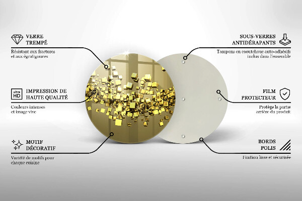 Üveg vágódeszka Absztrakt 3D geometria