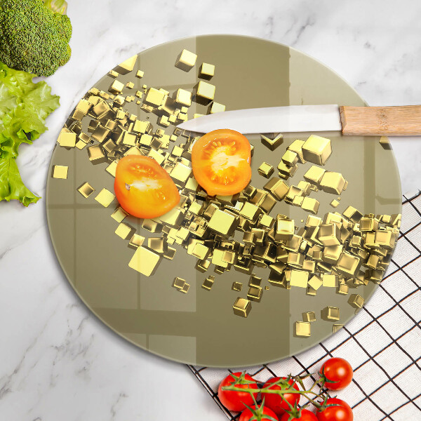 Üveg vágódeszka Absztrakt 3D geometria