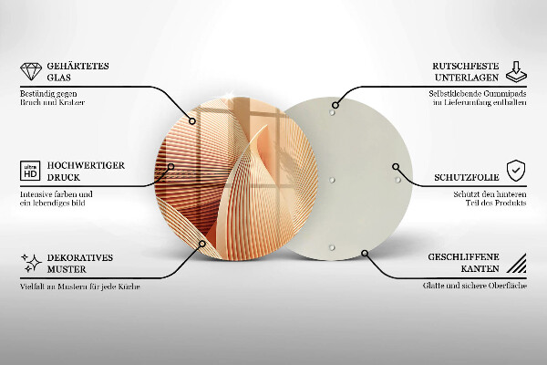 Üveg vágódeszka Modern kompozíció