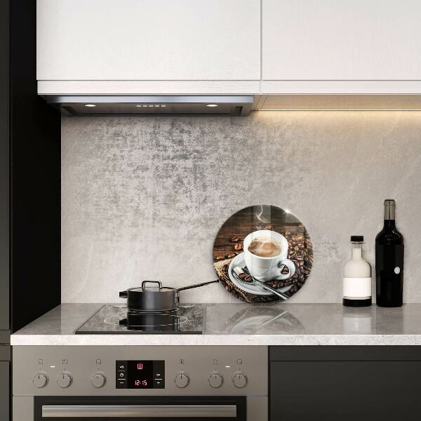 Üveg vágódeszka Csésze és kávébab