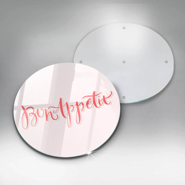 Üveg vágódeszka Bon Appetit konyha jele