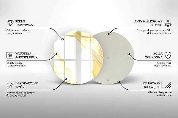 Üveg vágódeszka Arany absztrakció