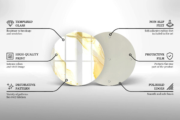 Üveg vágódeszka Arany absztrakció