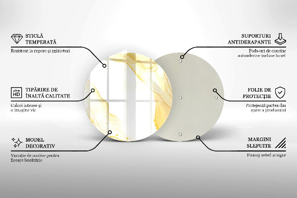 Üveg vágódeszka Arany absztrakció