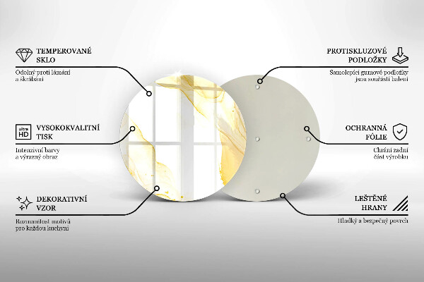 Üveg vágódeszka Arany absztrakció