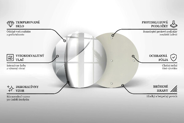 Üveg vágódeszka Ezüst fém absztrakció