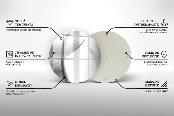 Üveg vágódeszka Ezüst fém absztrakció