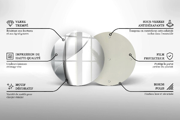 Üveg vágódeszka Ezüst fém absztrakció