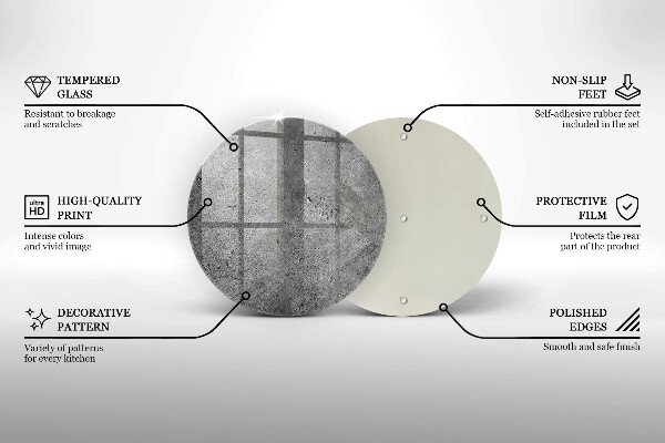 Üveg vágódeszka Beton kő textúra