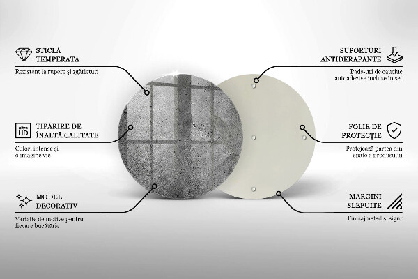 Üveg vágódeszka Beton kő textúra