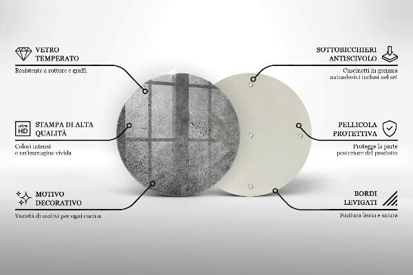 Üveg vágódeszka Beton kő textúra
