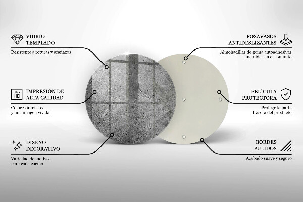 Üveg vágódeszka Beton kő textúra