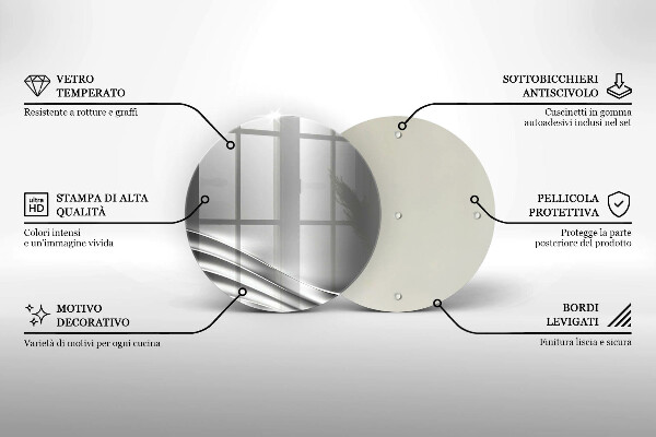 Üveg vágódeszka Fém szerkezet
