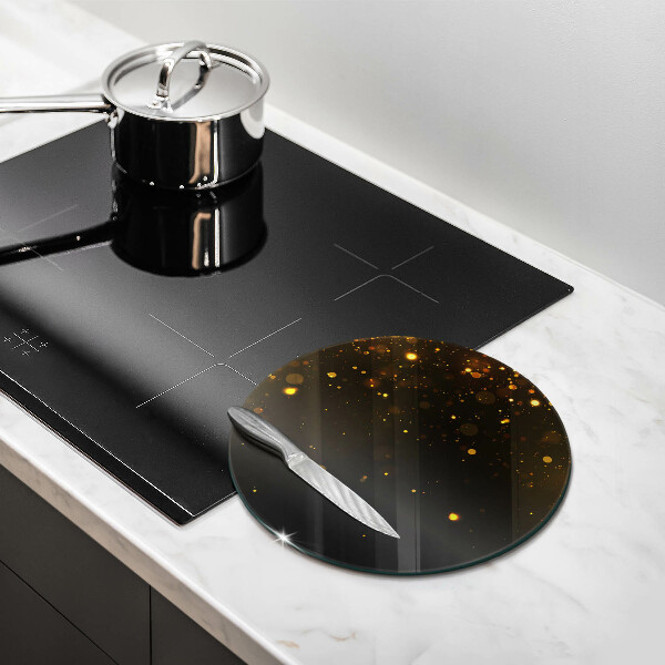 Üveg vágódeszka Arany csillogás