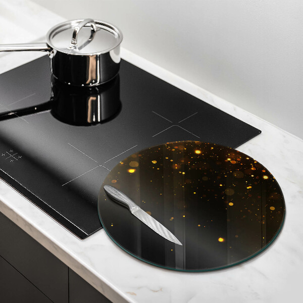 Üveg vágódeszka Arany csillogás