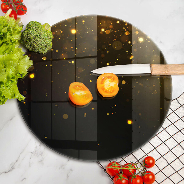 Üveg vágódeszka Arany csillogás