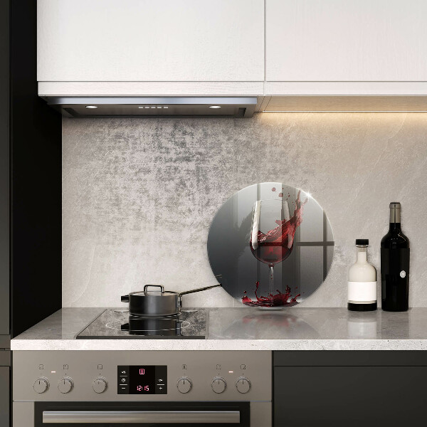 Üveg vágódeszka Vörösbor egy pohárban