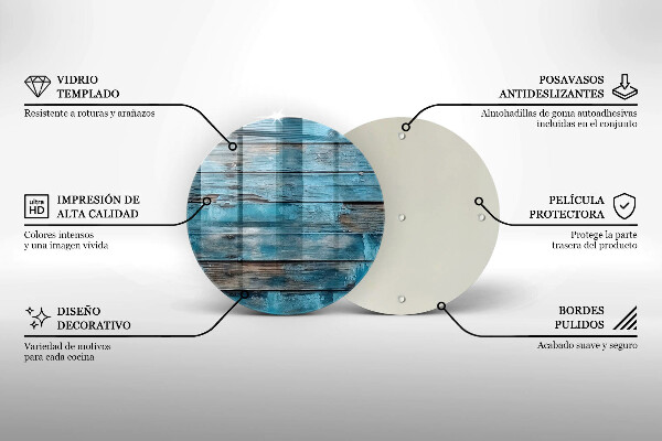 Üveg vágódeszka Kék régi táblák