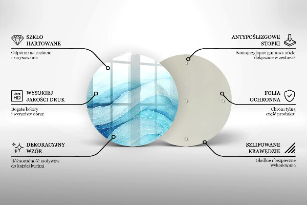 Üveg vágódeszka Absztrakt hullámok