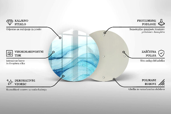 Üveg vágódeszka Absztrakt hullámok