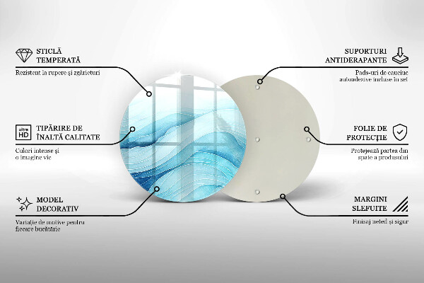 Üveg vágódeszka Absztrakt hullámok