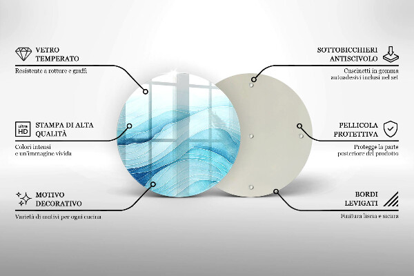 Üveg vágódeszka Absztrakt hullámok