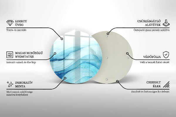 Üveg vágódeszka Absztrakt hullámok