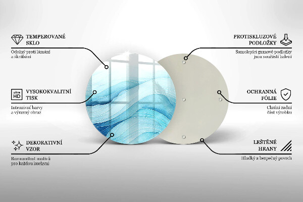 Üveg vágódeszka Absztrakt hullámok