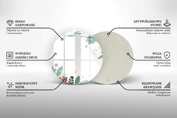 Üveg vágódeszka Akvarell levelek