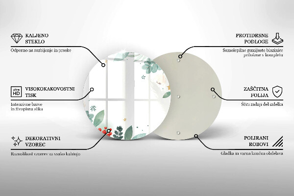 Üveg vágódeszka Akvarell levelek