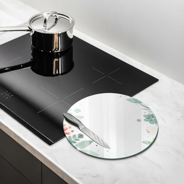 Üveg vágódeszka Akvarell levelek