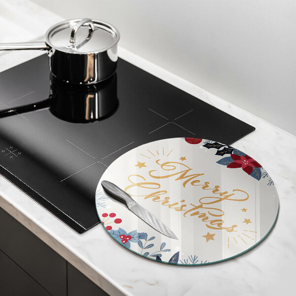 Üveg vágódeszka Merry Christmas