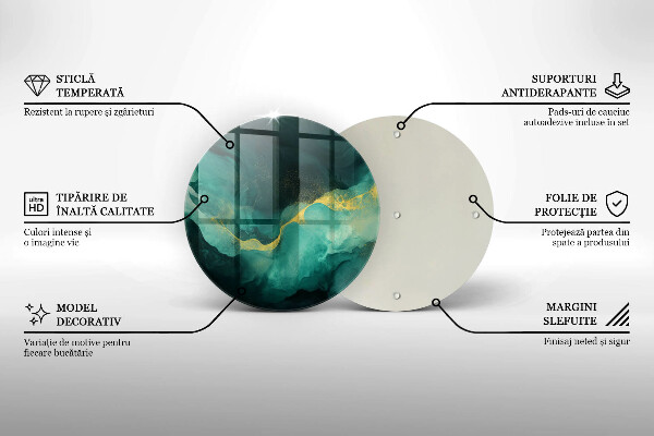 Üveg vágódeszka Palack zöld