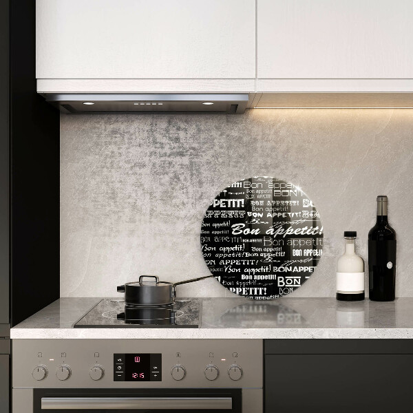 Üveg vágódeszka Konyhai feliratok Bon appetit